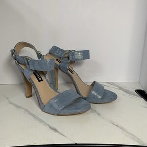 Karl Lagerfeld Cieone denim healed sandal Size 6.5M